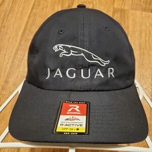 Jaguar Car Hat Cap Adult Strapback Black R-Active Performance Richardson New